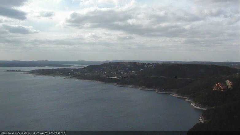 Lake Travis webcam, March 23, 2018 4:55 PM CT