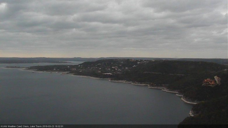 Lake Travis webcam, March 23, 2018 5:40 PM CT