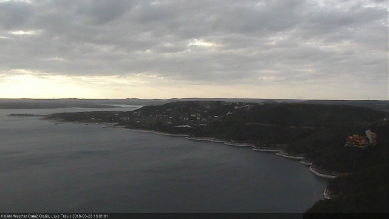 Lake Travis webcam, March 23, 2018 6:05 PM CT
