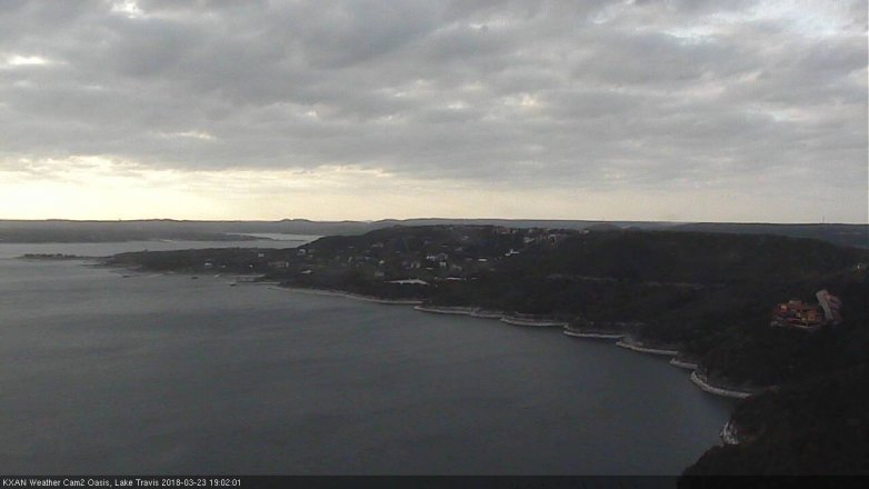Lake Travis webcam, March 23, 2018 6:15 PM CT