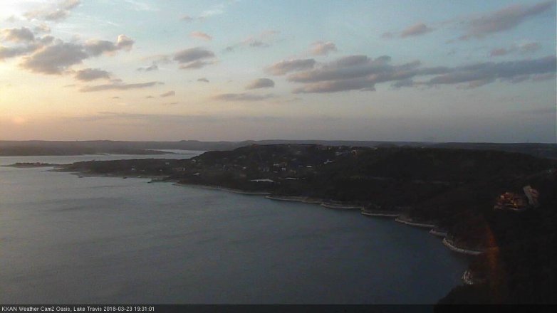 Lake Travis webcam, March 23, 2018 6:35 PM CT