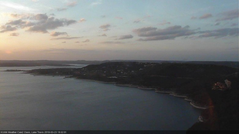 Lake Travis webcam, March 23, 2018 7:00 PM CT