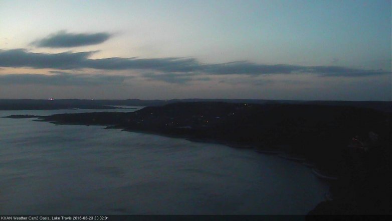 Lake Travis webcam, March 23, 2018 7:15 PM CT