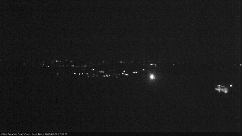 Lake Travis webcam, March 23, 2018 9:30 PM CT