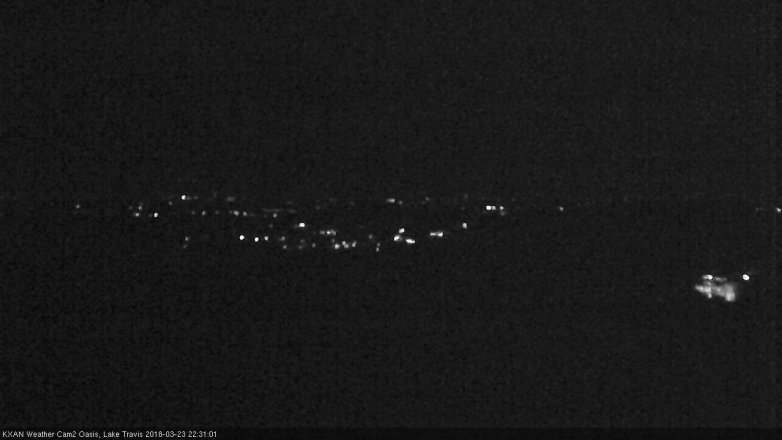 Lake Travis webcam, March 23, 2018 9:45 PM CT