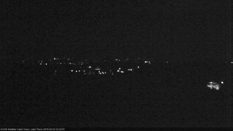 Lake Travis webcam, March 23, 2018 10:00 PM CT