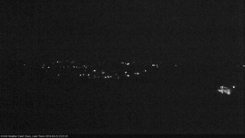 Lake Travis webcam, March 23, 2018 10:45 PM CT
