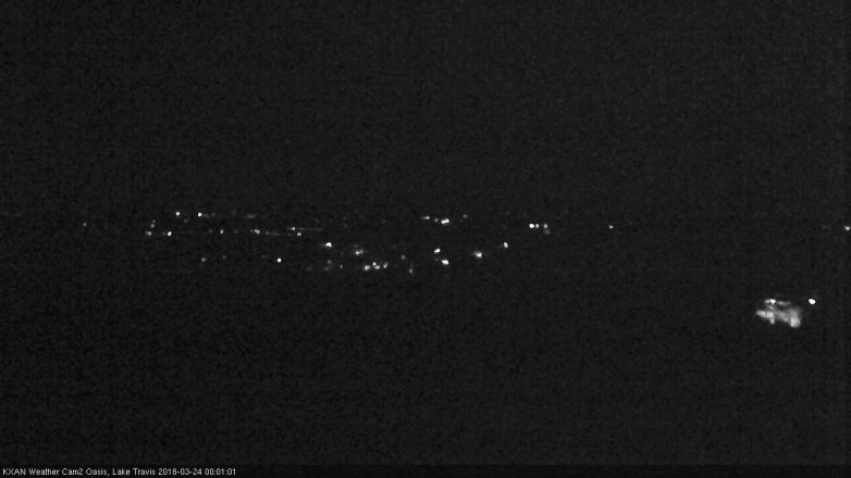 Lake Travis webcam, March 23, 2018 11:10 PM CT
