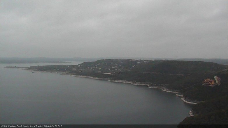 Lake Travis webcam, March 24, 2018 9:00 AM CT