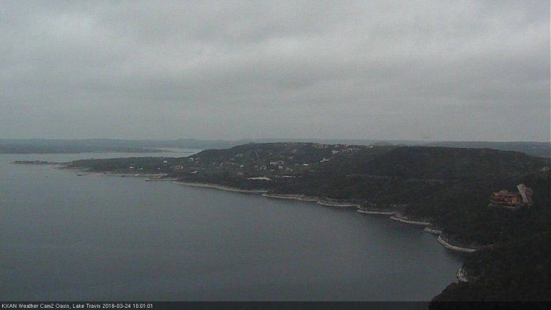 Lake Travis webcam, March 24, 2018 9:05 AM CT