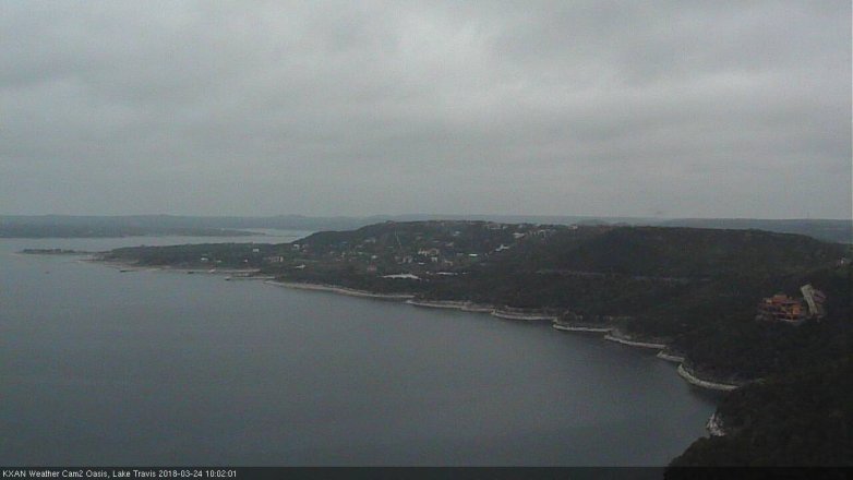 Lake Travis webcam, March 24, 2018 9:30 AM CT