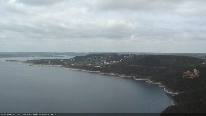 Lake Travis webcam, March 24, 2018 12:15 PM CT