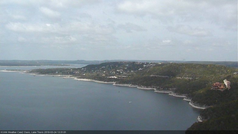 Lake Travis webcam, March 24, 2018 1:00 PM CT