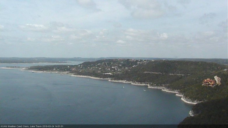 Lake Travis webcam, March 24, 2018 1:30 PM CT