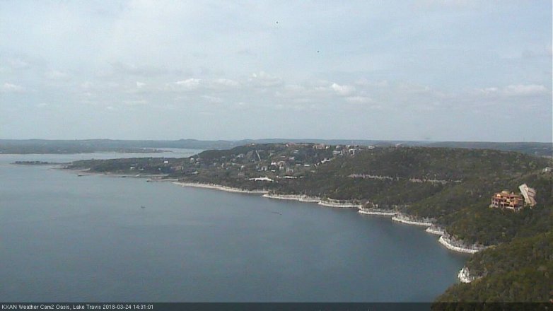 Lake Travis webcam, March 24, 2018 1:55 PM CT
