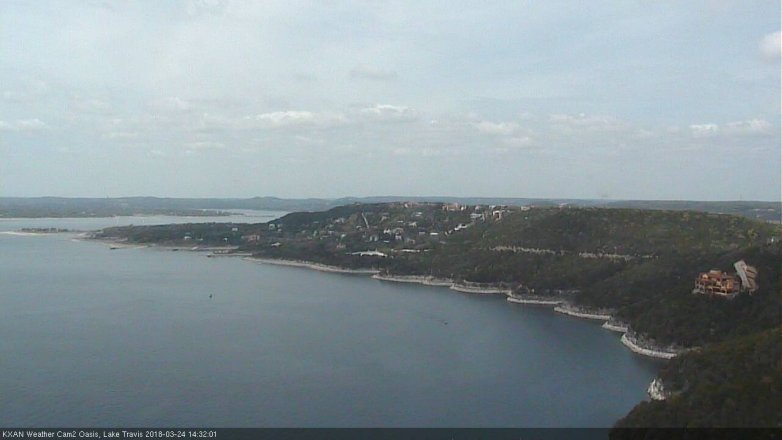 Lake Travis webcam, March 24, 2018 2:00 PM CT