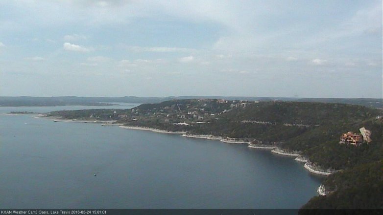 Lake Travis webcam, March 24, 2018 2:05 PM CT