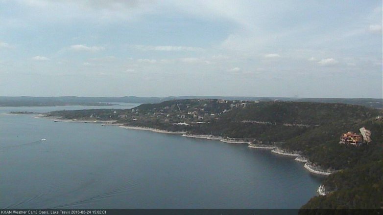Lake Travis webcam, March 24, 2018 2:15 PM CT
