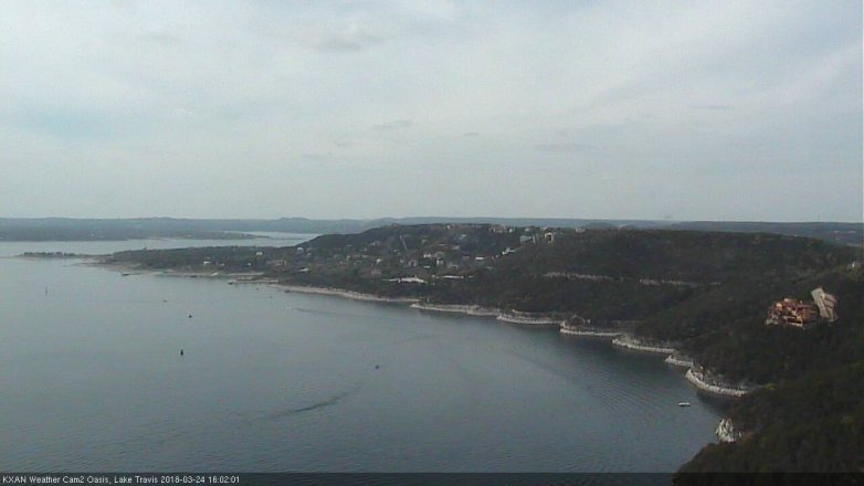 Lake Travis webcam, March 24, 2018 3:05 PM CT