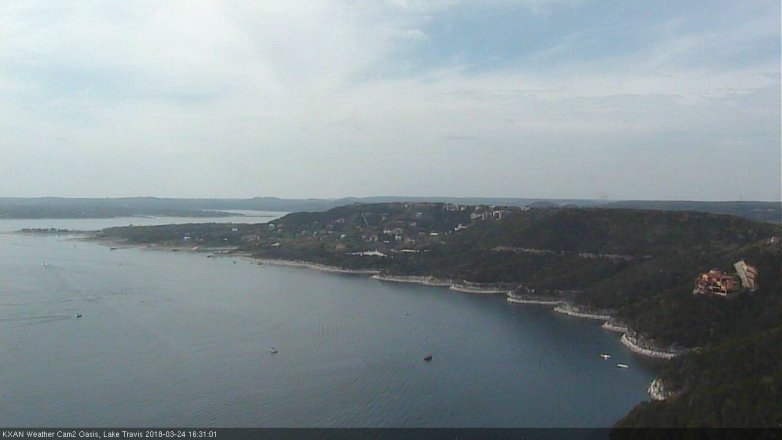 Lake Travis webcam, March 24, 2018 3:45 PM CT