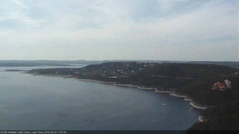 Lake Travis webcam, March 24, 2018 4:05 PM CT