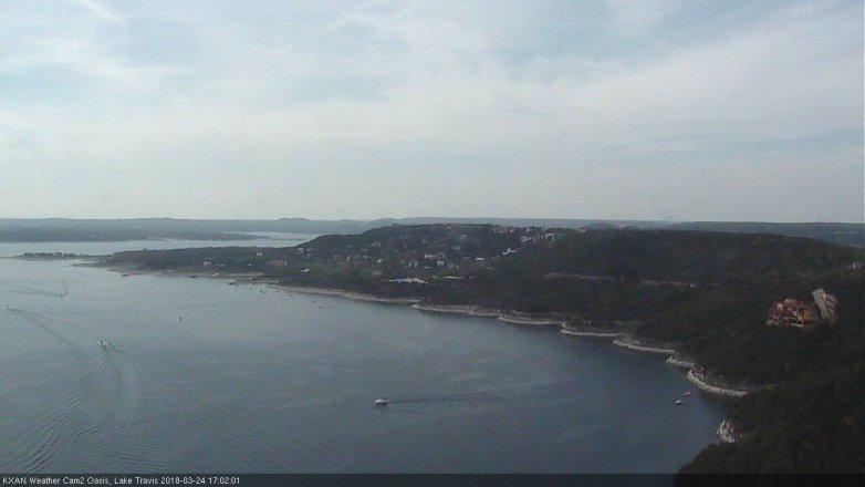 Lake Travis webcam, March 24, 2018 4:15 PM CT
