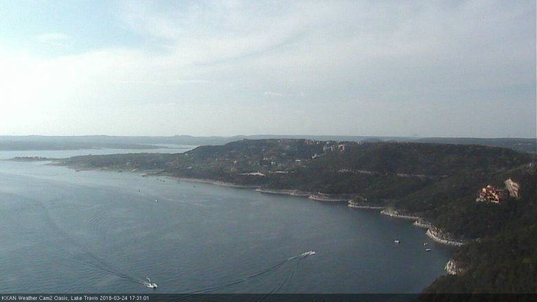 Lake Travis webcam, March 24, 2018 4:40 PM CT