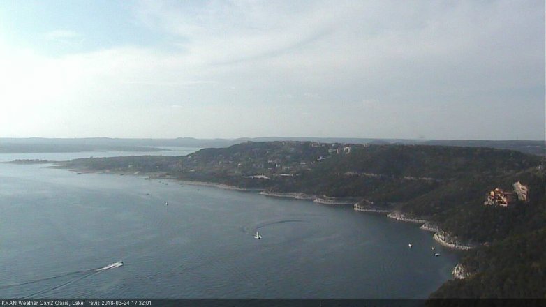 Lake Travis webcam, March 24, 2018 4:45 PM CT