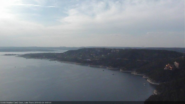 Lake Travis webcam, March 24, 2018 5:05 PM CT