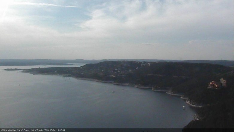 Lake Travis webcam, March 24, 2018 5:20 PM CT