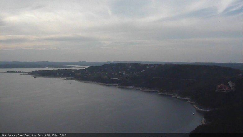 Lake Travis webcam, March 24, 2018 6:00 PM CT
