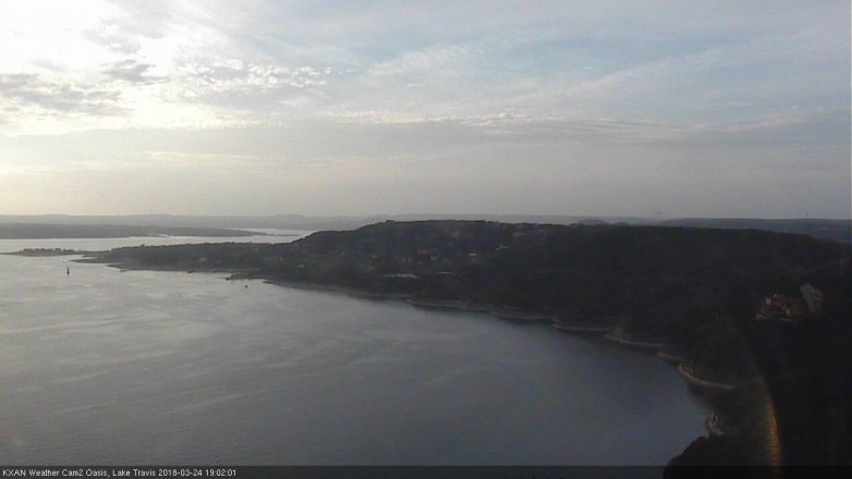 Lake Travis webcam, March 24, 2018 6:05 PM CT