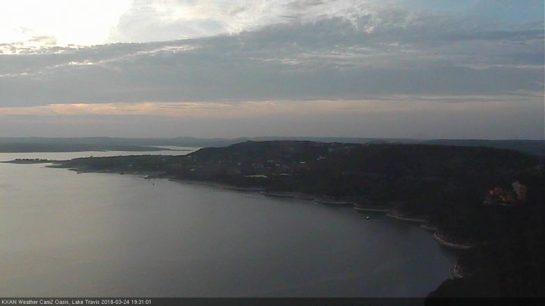 Lake Travis webcam, March 24, 2018 6:50 PM CT