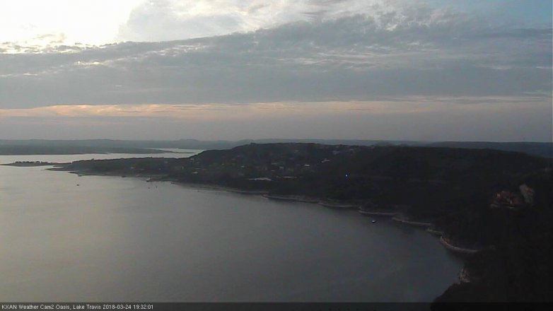 Lake Travis webcam, March 24, 2018 6:55 PM CT