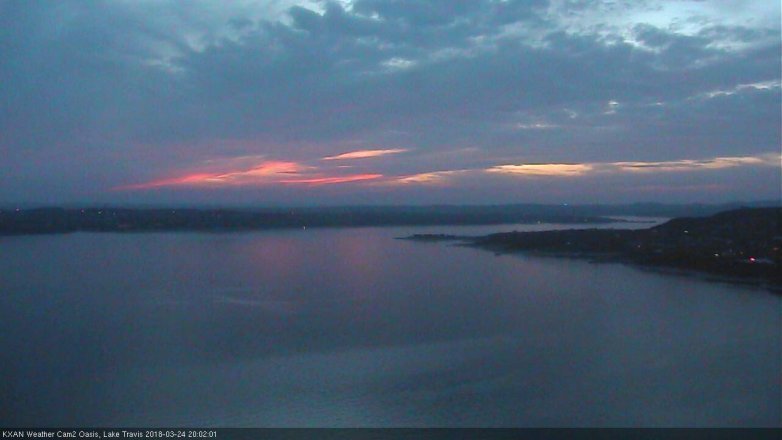 Lake Travis webcam, March 24, 2018 7:05 PM CT
