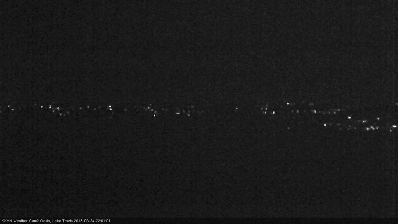 Lake Travis webcam, March 24, 2018 9:20 PM CT