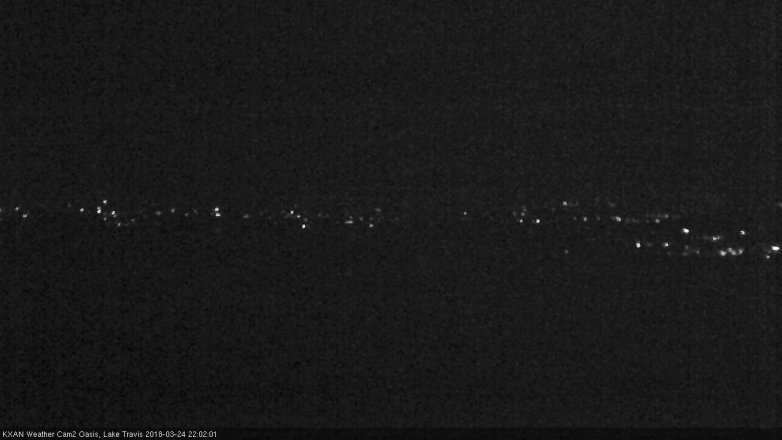 Lake Travis webcam, March 24, 2018 9:30 PM CT