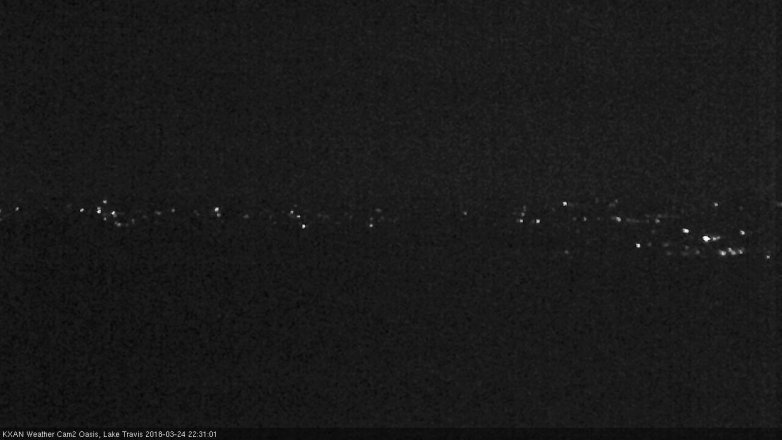Lake Travis webcam, March 24, 2018 10:00 PM CT