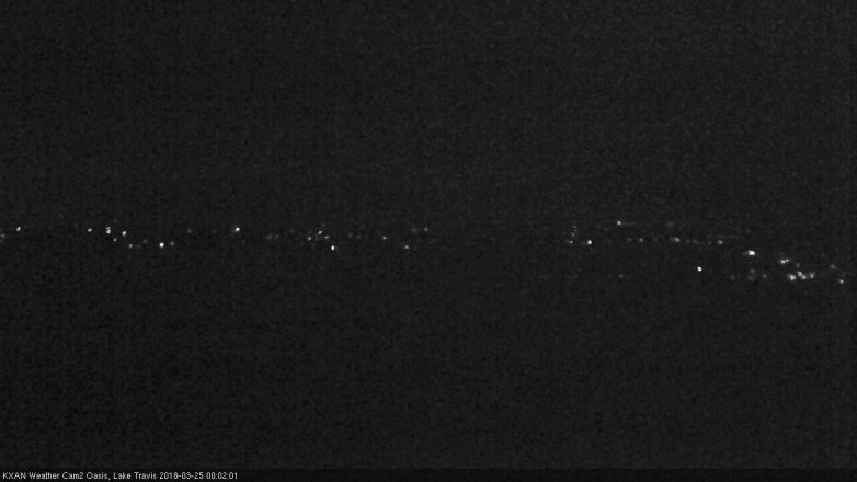 Lake Travis webcam, March 24, 2018 11:30 PM CT