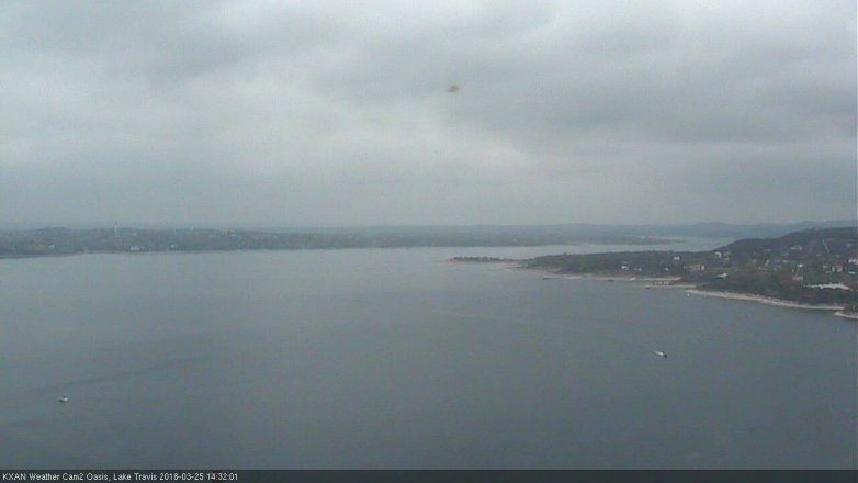 Lake Travis webcam, March 25, 2018 1:45 PM CT