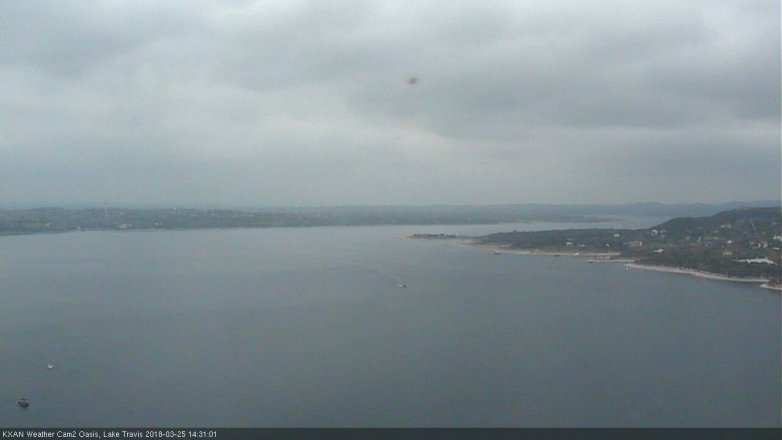 Lake Travis webcam, March 25, 2018 1:55 PM CT