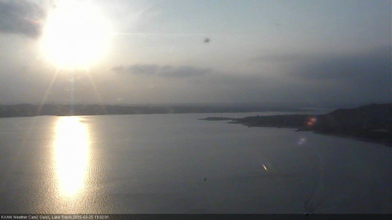 Lake Travis webcam, March 25, 2018 6:15 PM CT