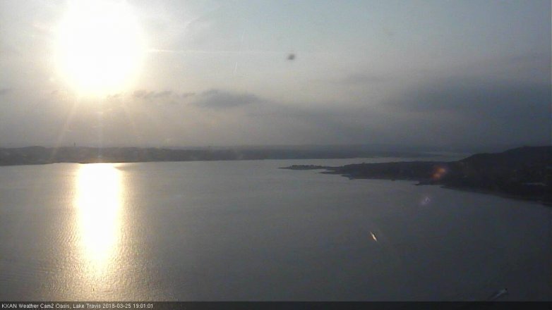 Lake Travis webcam, March 25, 2018 6:30 PM CT