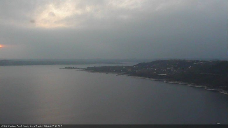 Lake Travis webcam, March 25, 2018 6:50 PM CT