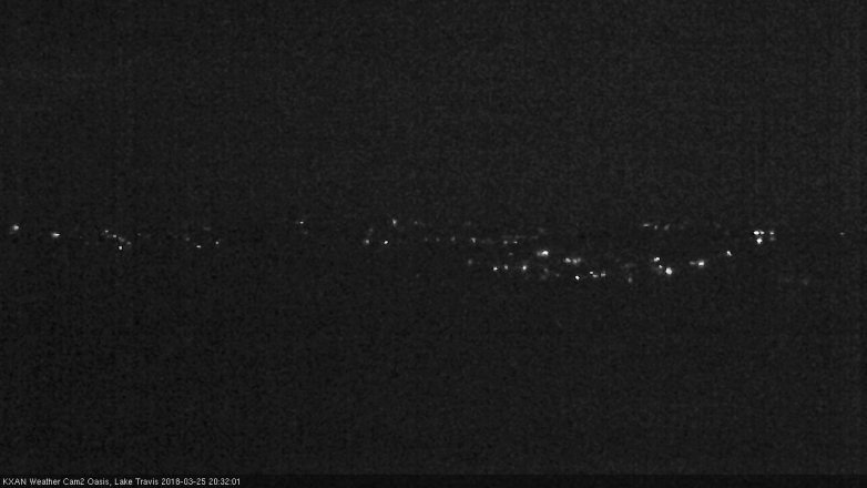 Lake Travis webcam, March 25, 2018 8:00 PM CT
