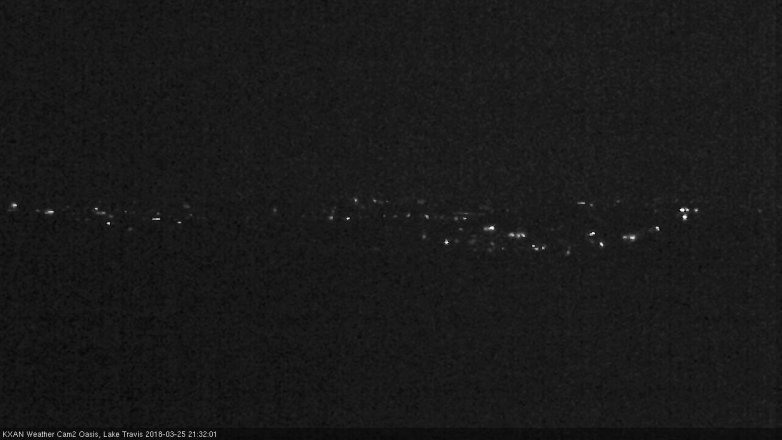 Lake Travis webcam, March 25, 2018 8:45 PM CT
