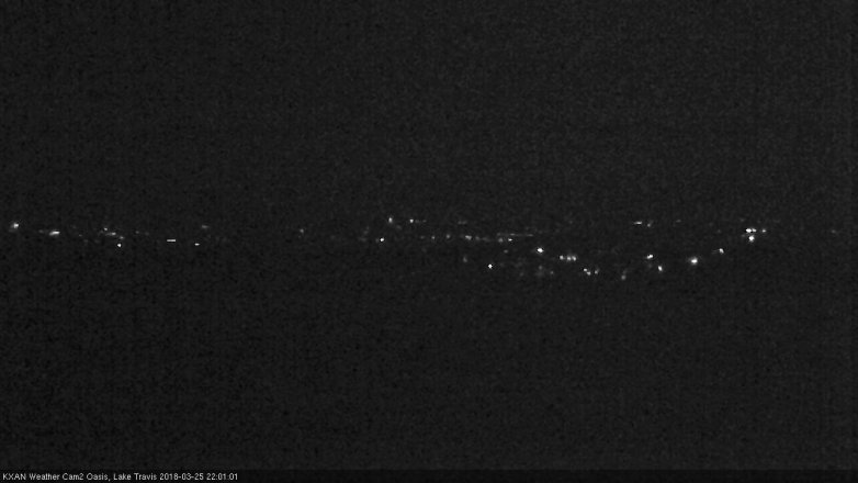 Lake Travis webcam, March 25, 2018 9:20 PM CT