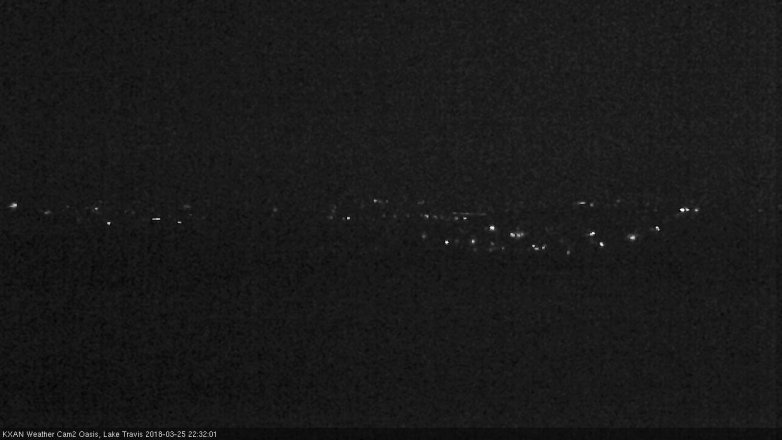Lake Travis webcam, March 25, 2018 9:50 PM CT
