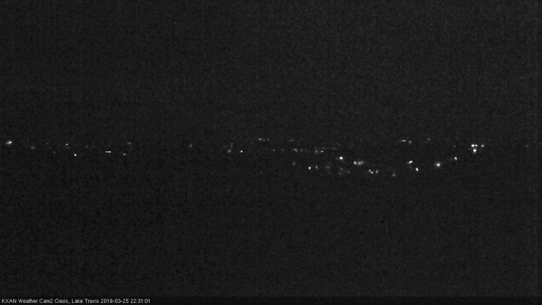 Lake Travis webcam, March 25, 2018 10:00 PM CT