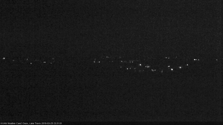 Lake Travis webcam, March 25, 2018 11:00 PM CT